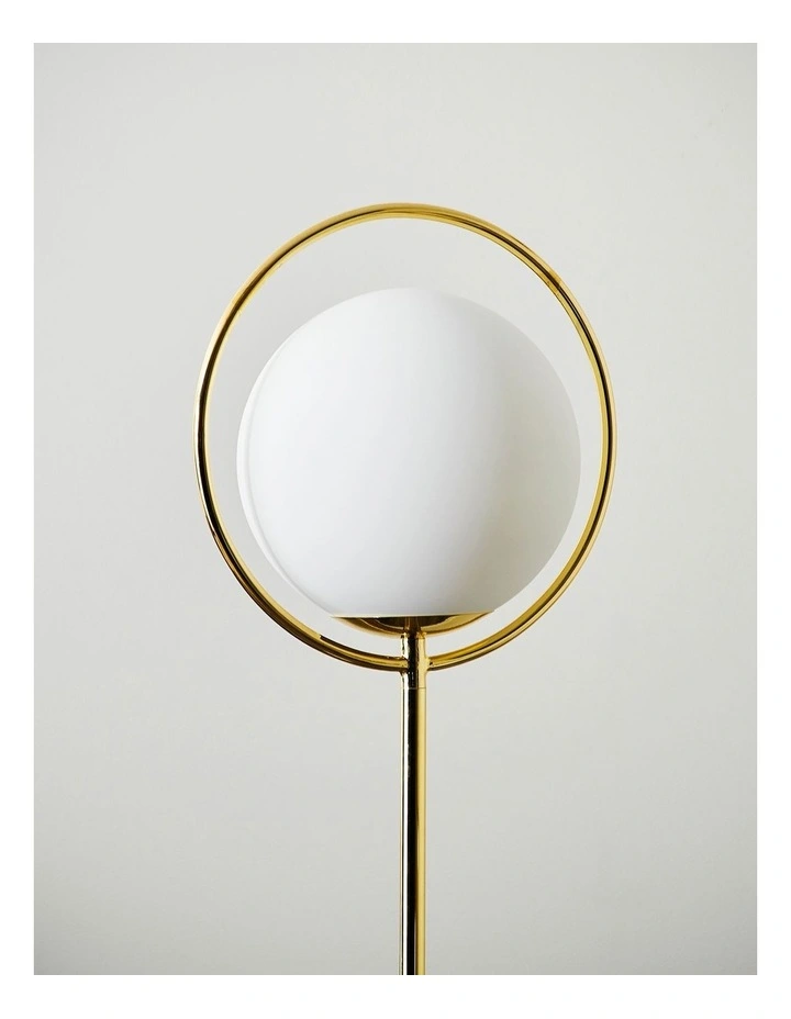 Sierra Floor Lamp Metal Base with Glass Ball 168x28x30cm in Gold image 3