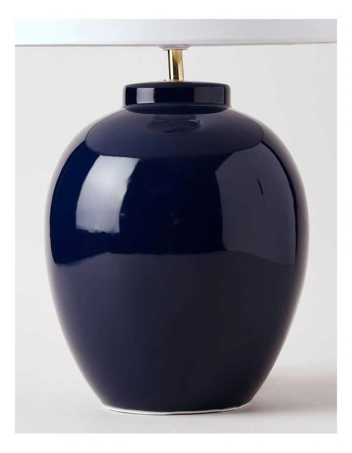 Plain Ginger Jar Table Lamp in Blue 55cm image 2
