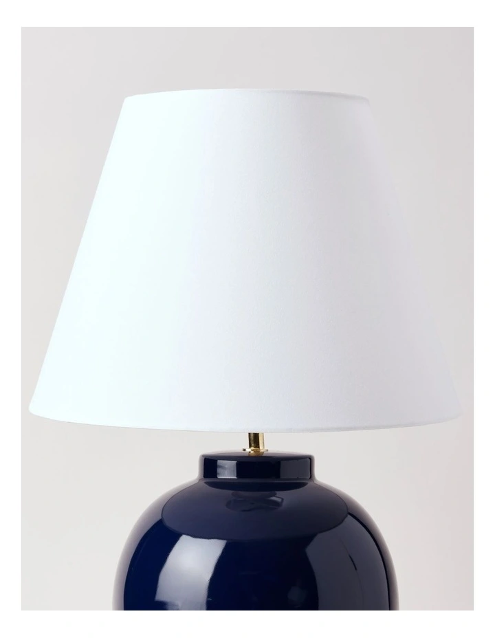 Plain Ginger Jar Table Lamp in Blue 55cm image 3