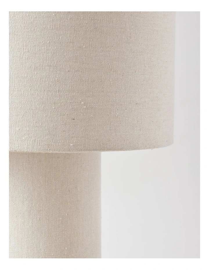 Alma Linen Look Table Lamp 45cm in White image 2