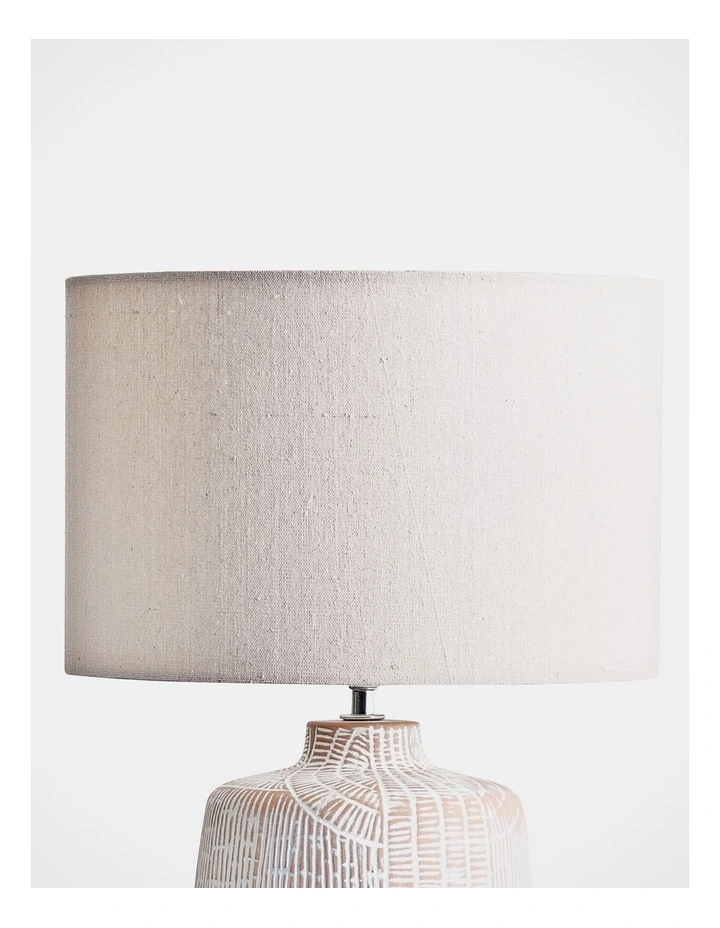 Silvia Stained Marmol Ceramic Table Lamp 46x30x30cm in White image 3