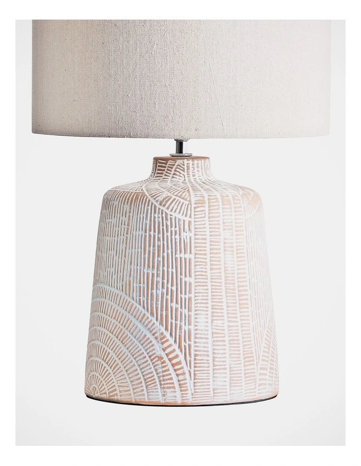 Silvia Stained Marmol Ceramic Table Lamp 46x30x30cm in White image 4