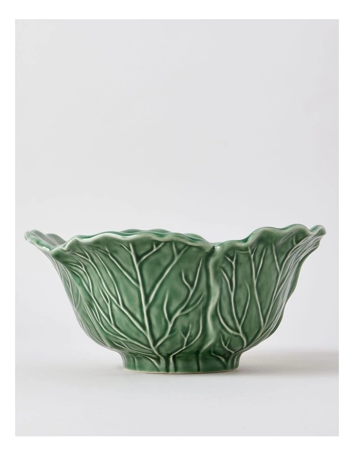 Ivy Cabbage Decorative Bowl 26cm in Green image 4
