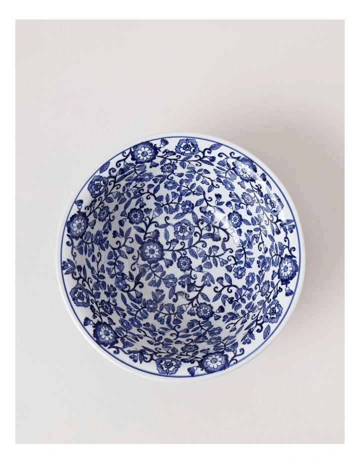 Hand Painted Decorative Bowl 29x11cm in Blue image 2