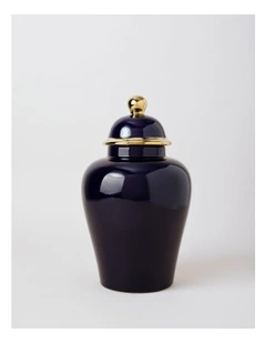 Plain Glass Ginger Jar 36cm in Blue