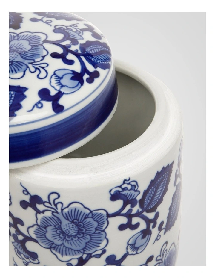 Hand-Painted Ginger Cylindrical Canister 12x15cm image 2