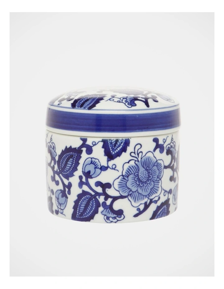 Hand-Painted Ginger Cylindrical Canister image 1