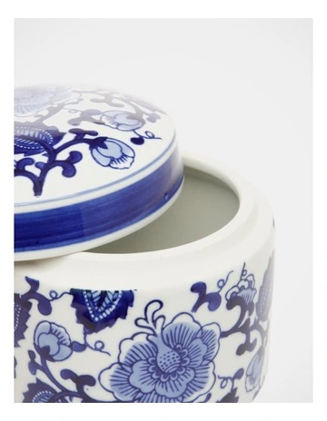 Hand-Painted Ginger Cylindrical Canister