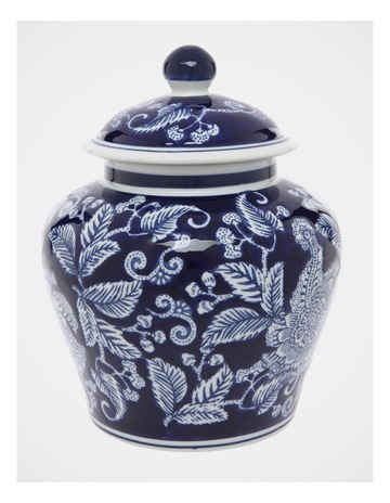 Hand-Painted Ginger Cylindrical Canister 12x15cm