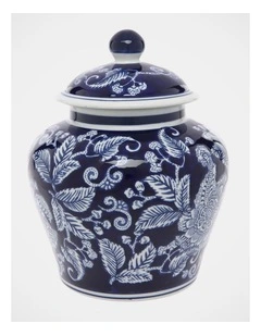 Hand-painted Round Ginger Jar