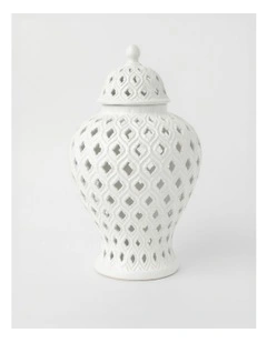 Marcella Ginger Jar 33cm in White