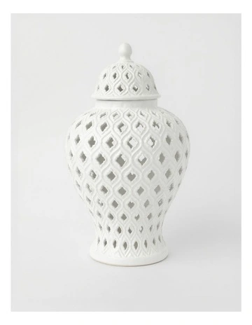 Marcella Ginger Jar 33cm in White
