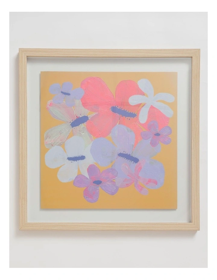 Sherbet Haze Wall Art 60x60cm in Multicolour image 1