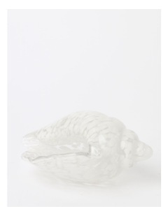 Australian House & Garden Trinidad Glass Conch Shell Sculpture 13cm in White