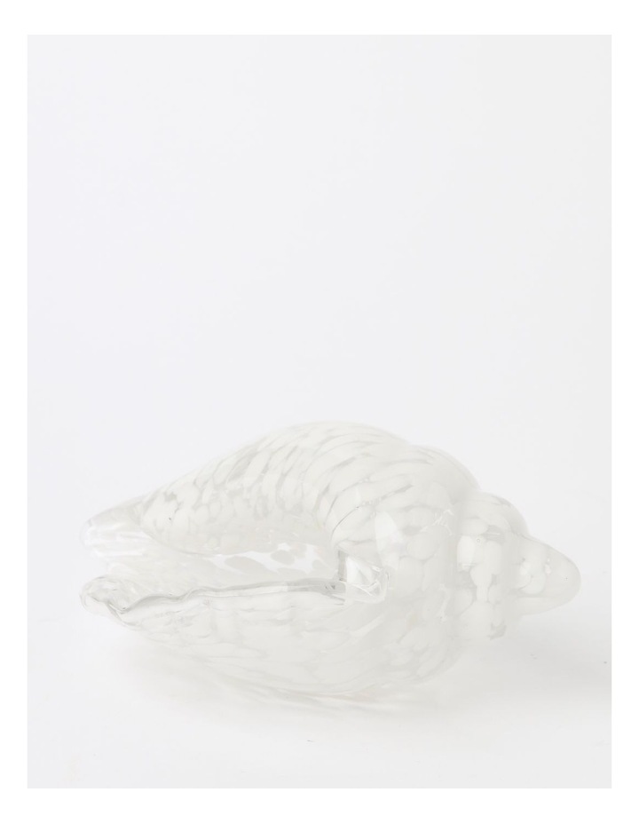 Trinidad Glass Conch Shell Sculpture 13cm in White