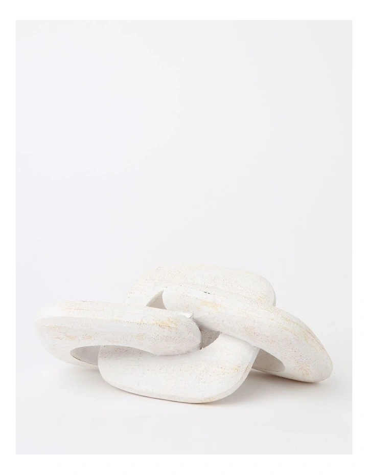 Minto Resin Chain Sculpture 25cm in White image 1