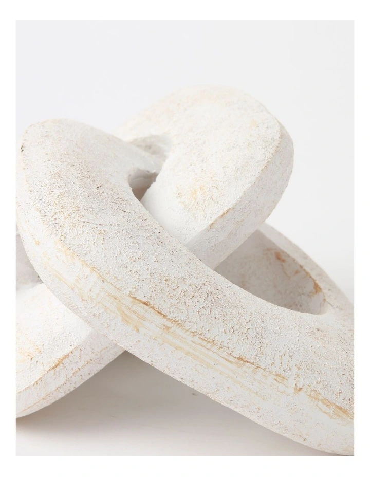Minto Resin Chain Sculpture 25cm in White image 3