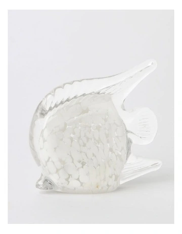 Pyremont Glass Fish Sculpture 14cm in White