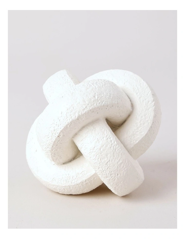 Parramatta Polyresin Knot Object 10cm in White image 1