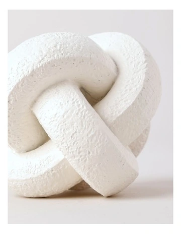 Parramatta Polyresin Knot Object 10cm in White