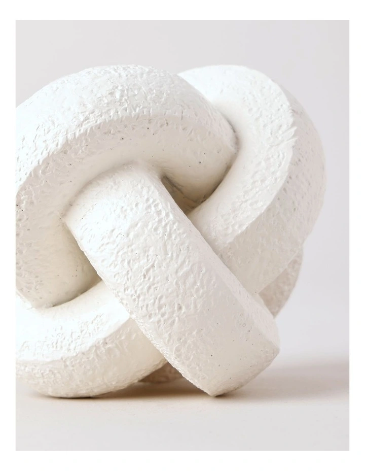 Parramatta Polyresin Knot Object 10cm in White image 2
