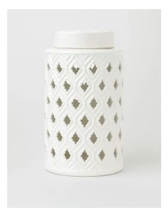 Marcella Ginger Canister 26cm in White