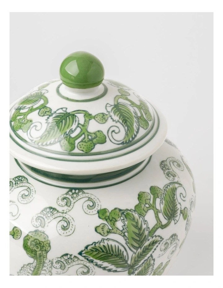 Hand Painted Ginger Jar 24cm in Green image 5