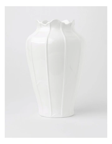 Forde Ceramic Vase 30cm in White