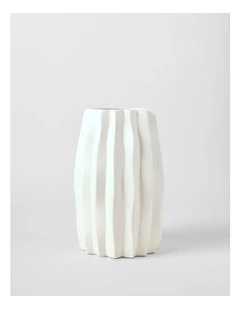Ballina Ceramic Vase 30cm in White