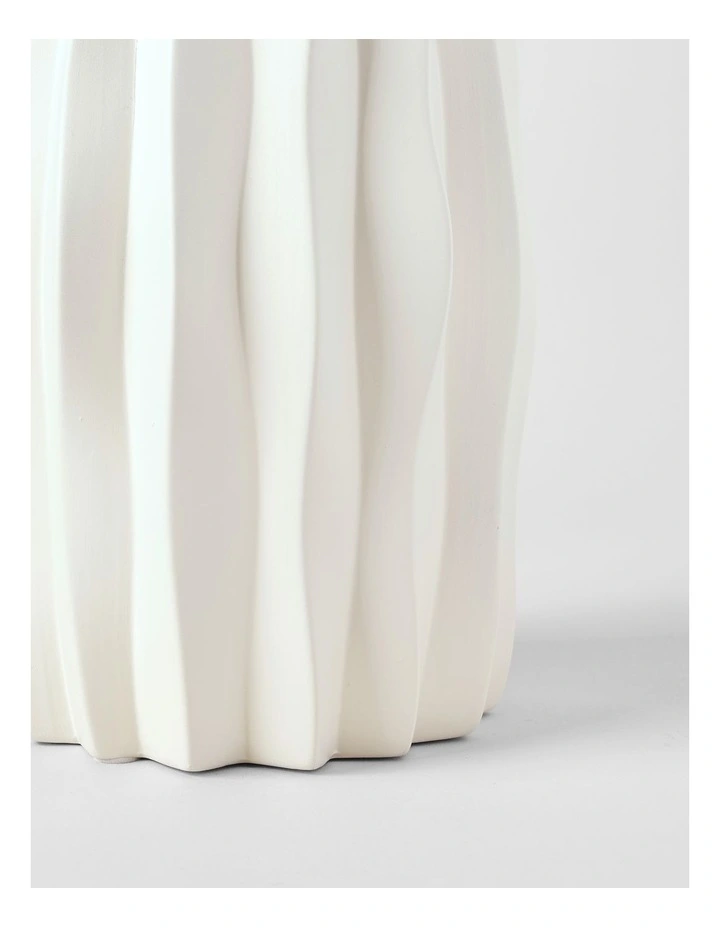 Ballina Ceramic Vase 30cm in White image 4
