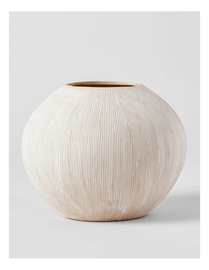 Harvey Ceramic Vase 14cm in Beige image 1