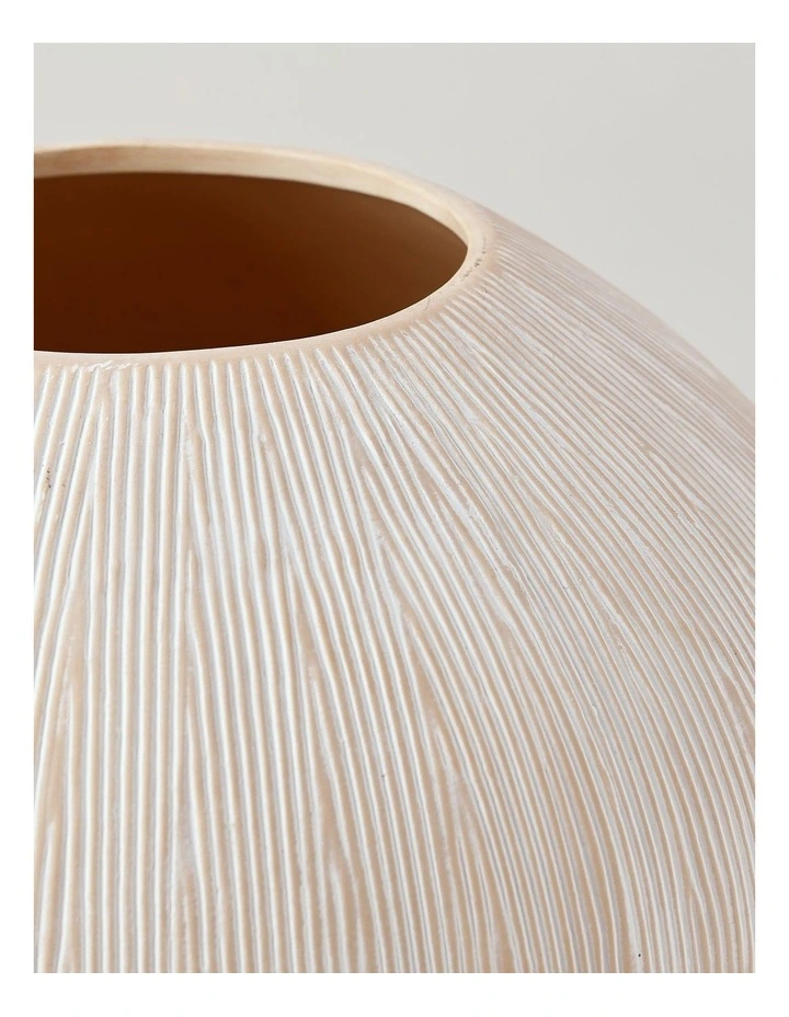 Harvey Ceramic Vase 14cm in Beige image 3