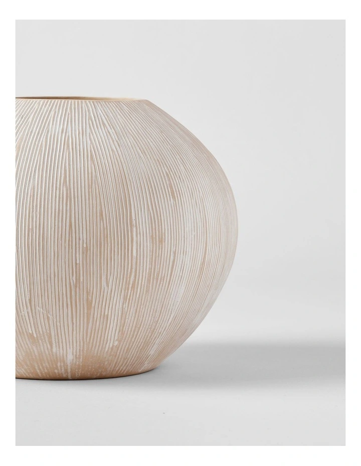 Harvey Ceramic Vase 14cm in Beige image 4