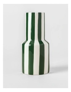 Robbie Striped Vase 28cm in Green