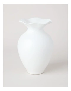 Posey Ceramic Vase 25cm in White