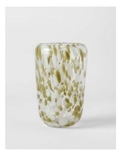 Confetti Glass Vase 25cm in Green