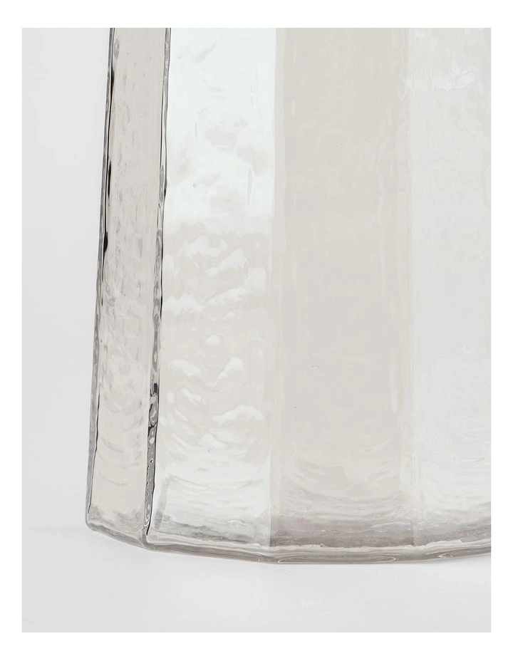 Palmer Hammered Glass Vase 25cm in Clear image 4