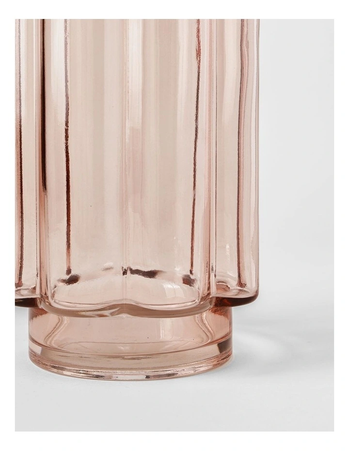 Arbor Ribbed Vase 30cm in Pink image 4