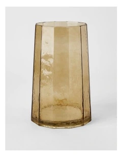 Palmer Hammered Glass Vase 25cm in Brown