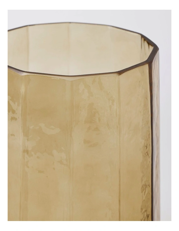 Palmer Hammered Glass Vase 25cm in Brown image 2