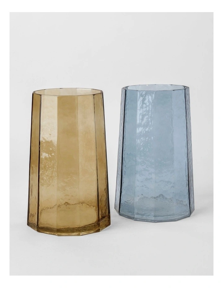 Palmer Hammered Glass Vase 25cm in Brown image 3