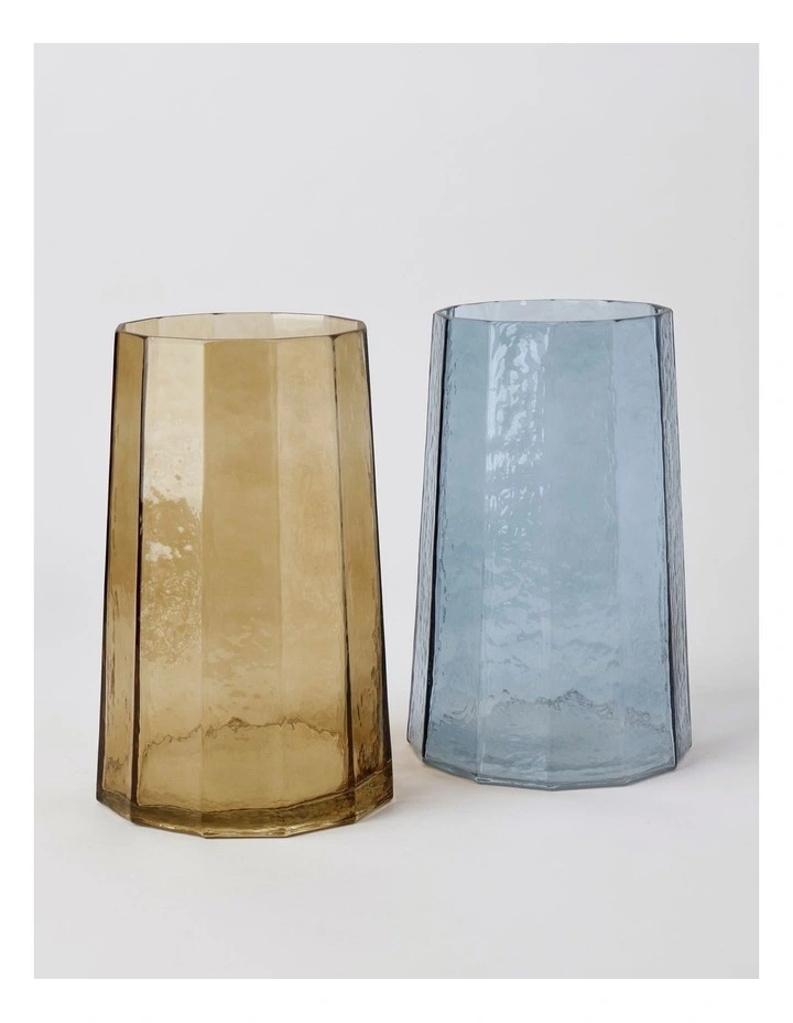 Palmer Hammered Glass Vase 25cm in Brown image 3