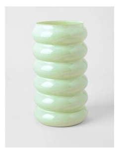 Bailey Glass Vase 25cm in Sage