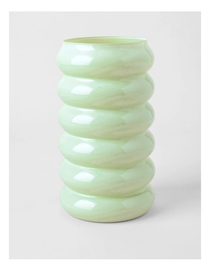 Bailey Glass Vase 25cm in Sage image 1