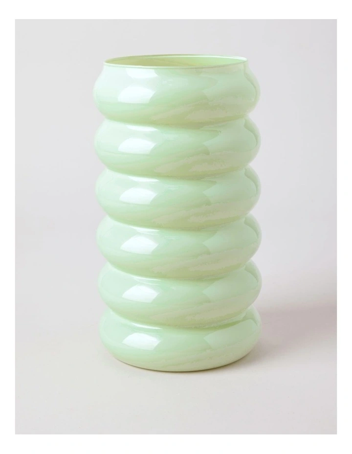 Bailey Glass Vase 25cm in Sage image 1