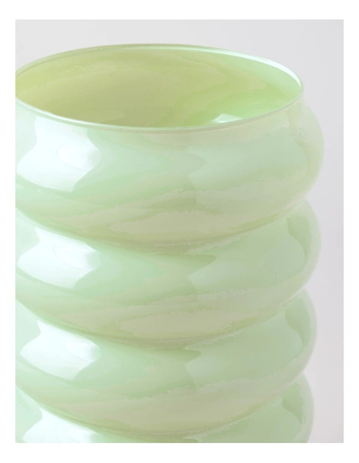 Bailey Glass Vase 25cm in Sage image 2