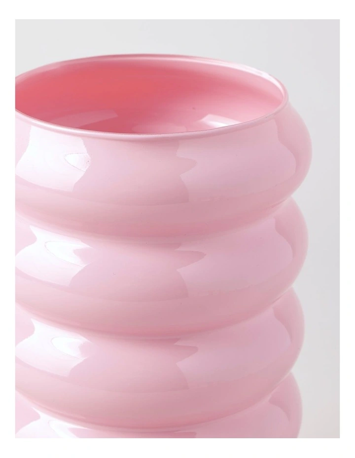 Bailey Glass Vase 25cm in Pink image 2