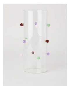 Dotty Glass Vase 30cm in Multicolour