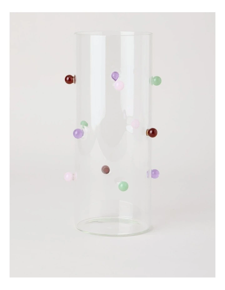 Dotty Glass Vase 30cm in Multicolour image 1