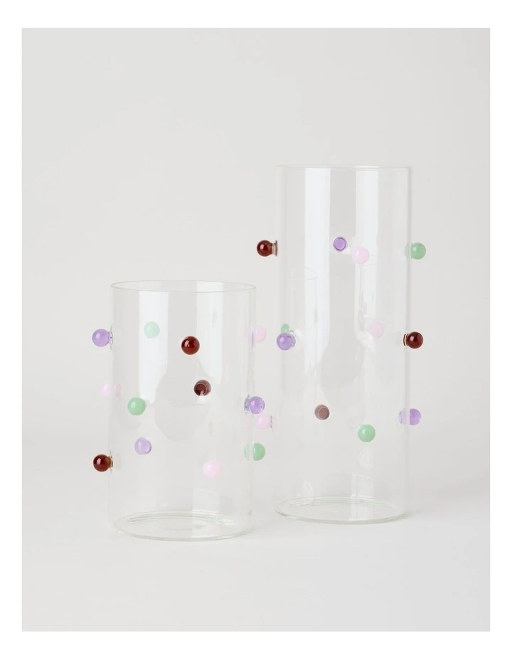 Dotty Glass Vase 30cm in Multicolour image 4